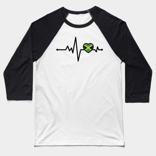 Jamaica Heart Monitor Baseball T-Shirt